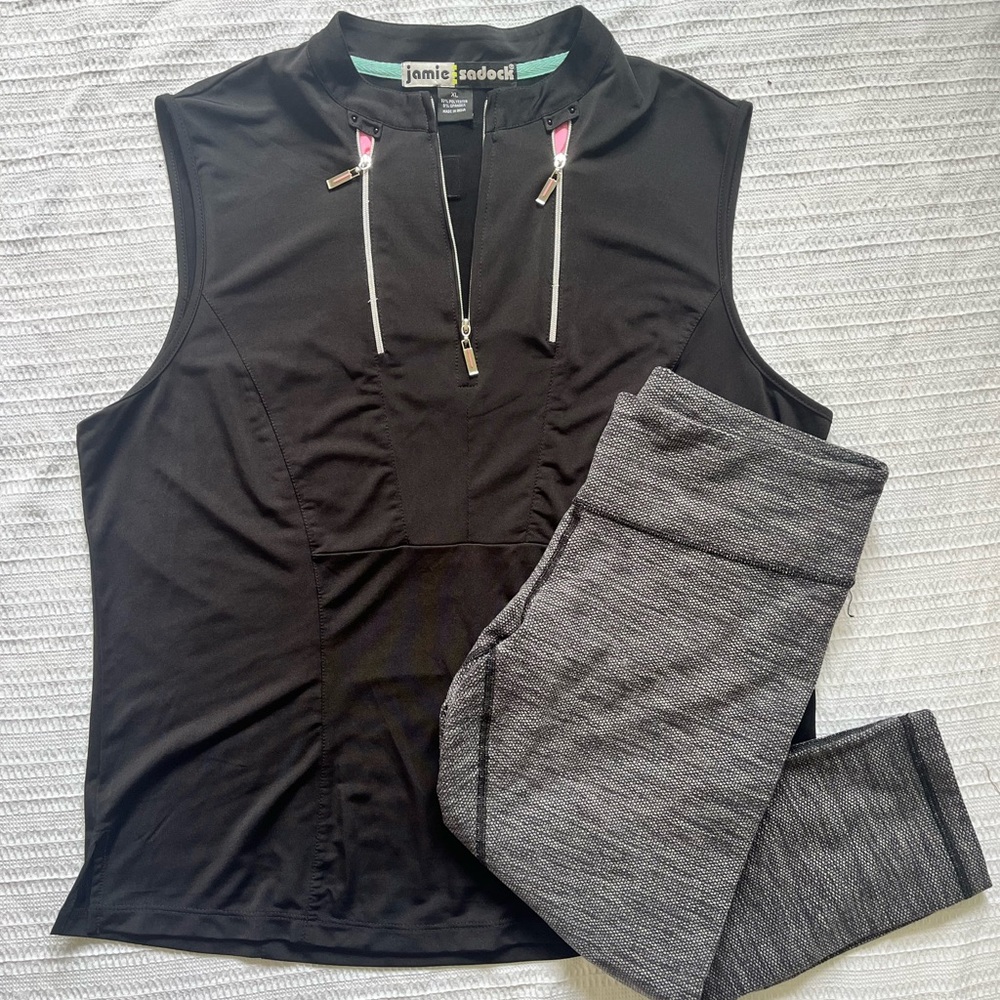 Jamie Sadock XL Athletic Shirt with Zipper Detailing